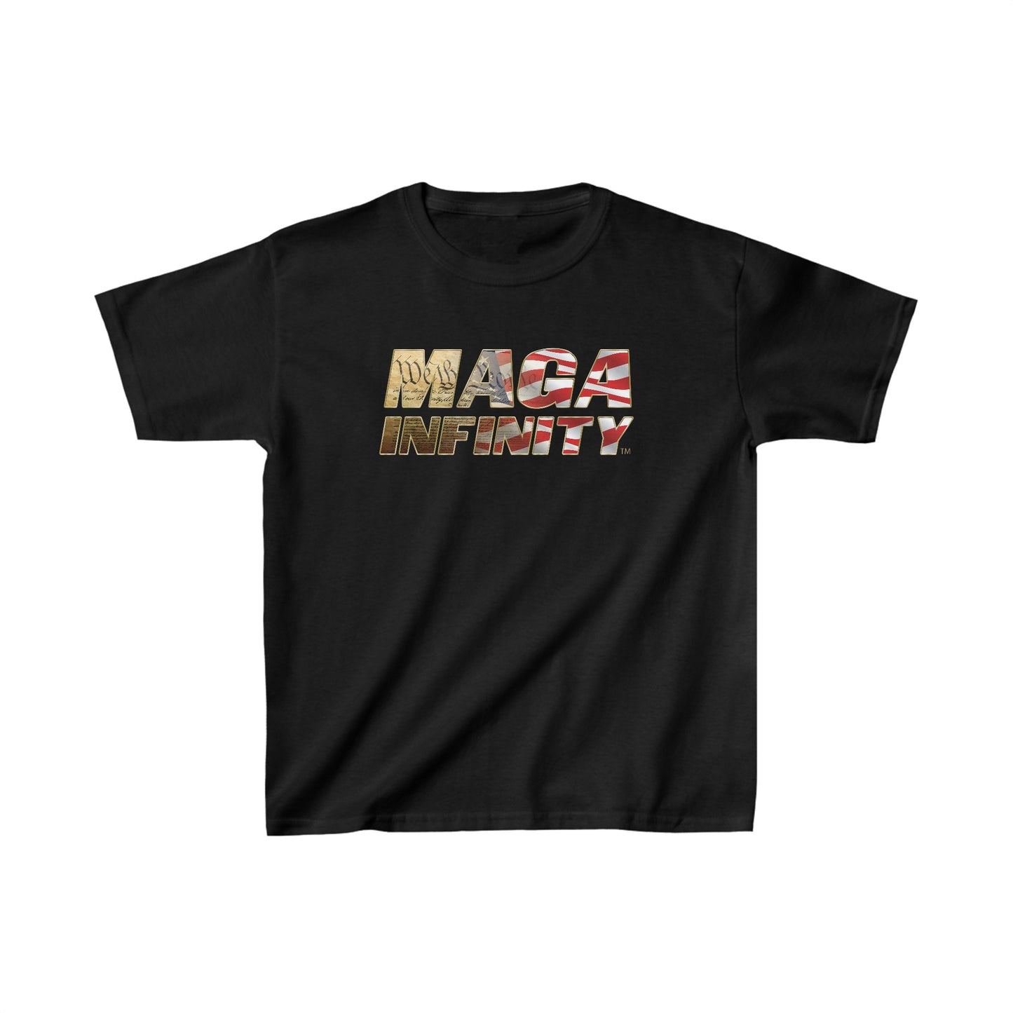 U.S. Constitution Logo & MAGA Infinity Seal - Two-Sided Premium Kids Teeshirt