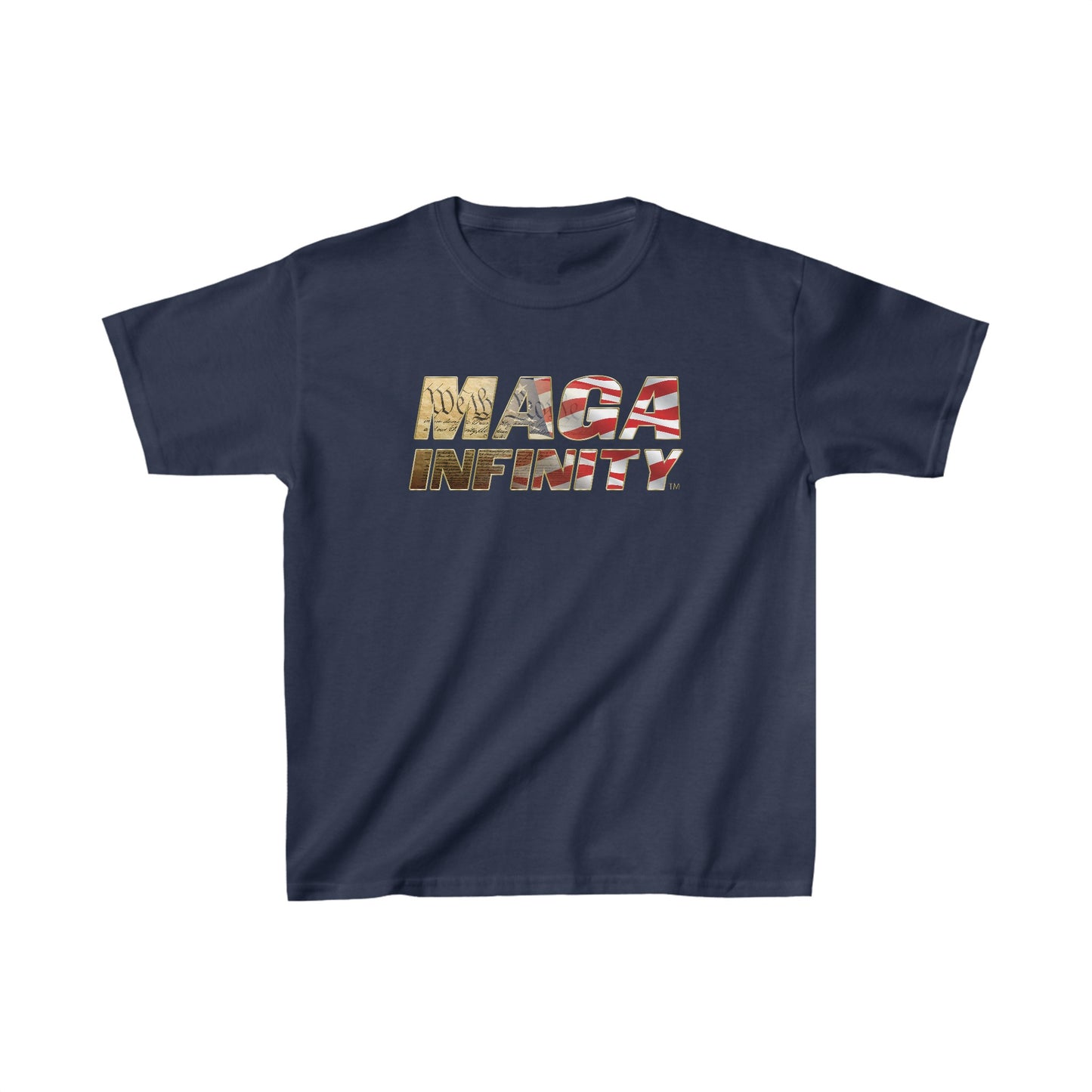 U.S. Constitution Logo & MAGA Infinity Seal - Two-Sided Premium Kids Teeshirt