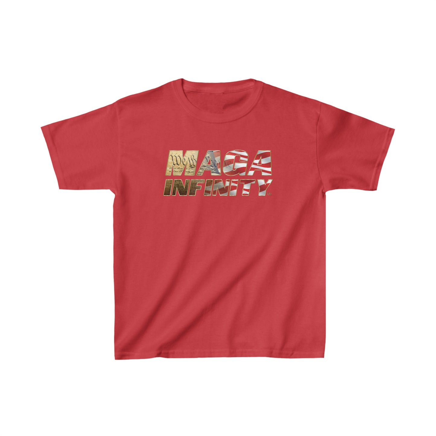 U.S. Constitution Logo & MAGA Infinity Seal - Two-Sided Premium Kids Teeshirt