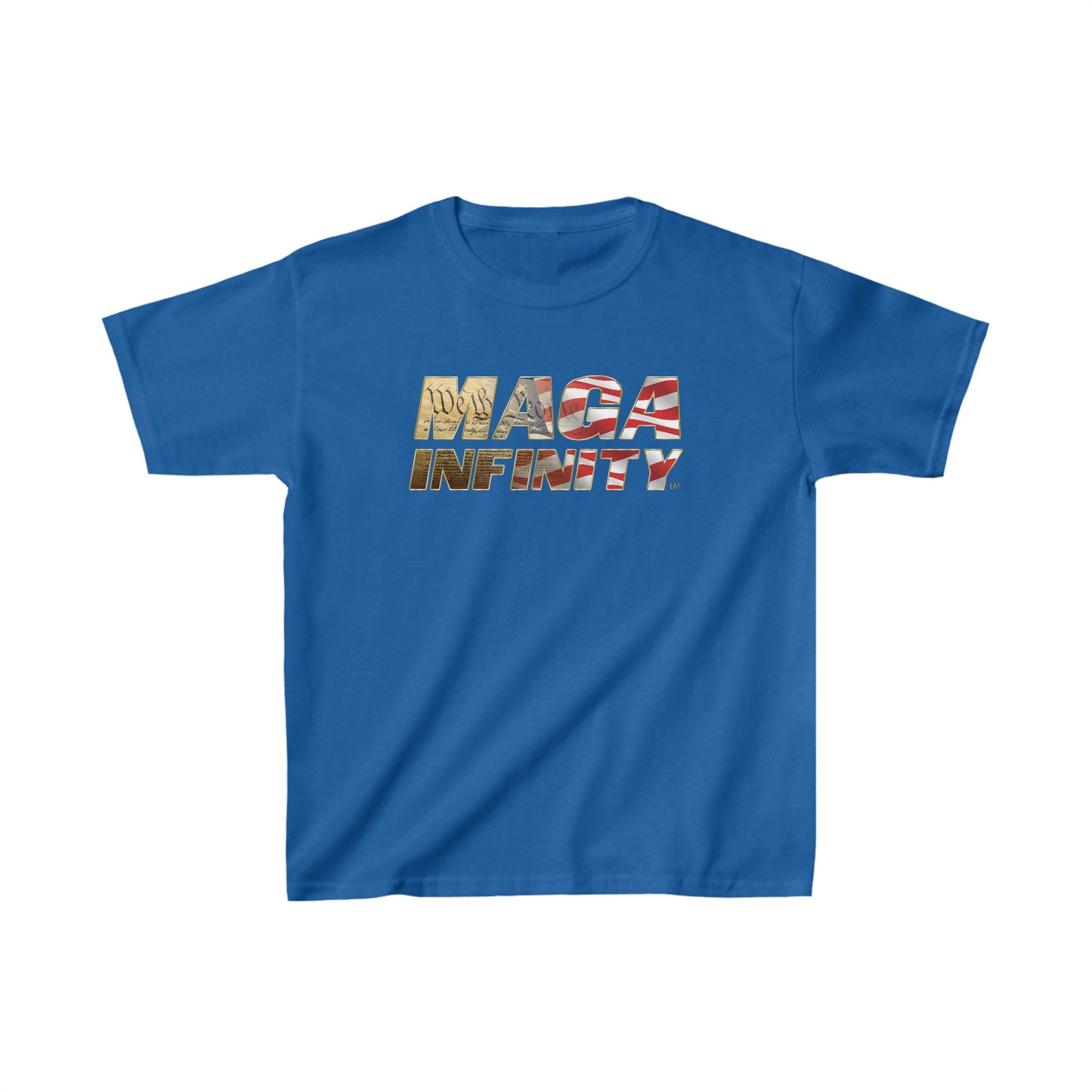 U.S. Constitution Logo & MAGA Infinity Seal - Two-Sided Premium Kids Teeshirt