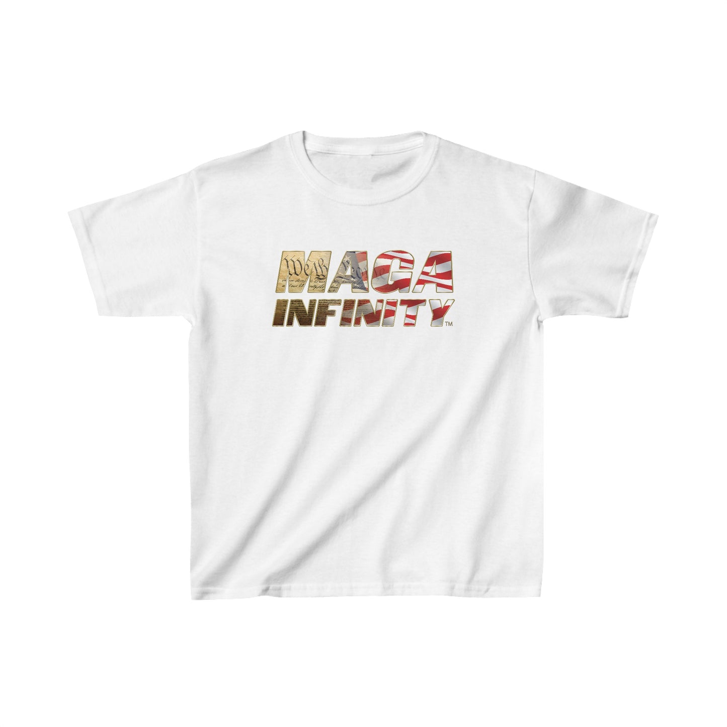 U.S. Constitution Logo & MAGA Infinity Seal - Two-Sided Premium Kids Teeshirt