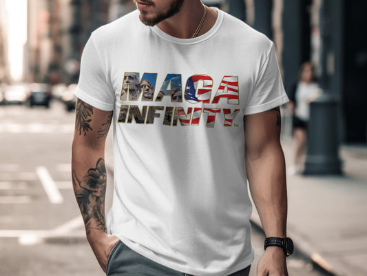 Mount Rushmore MAGA Infinity Logo & Seal - Men's T-Shirt