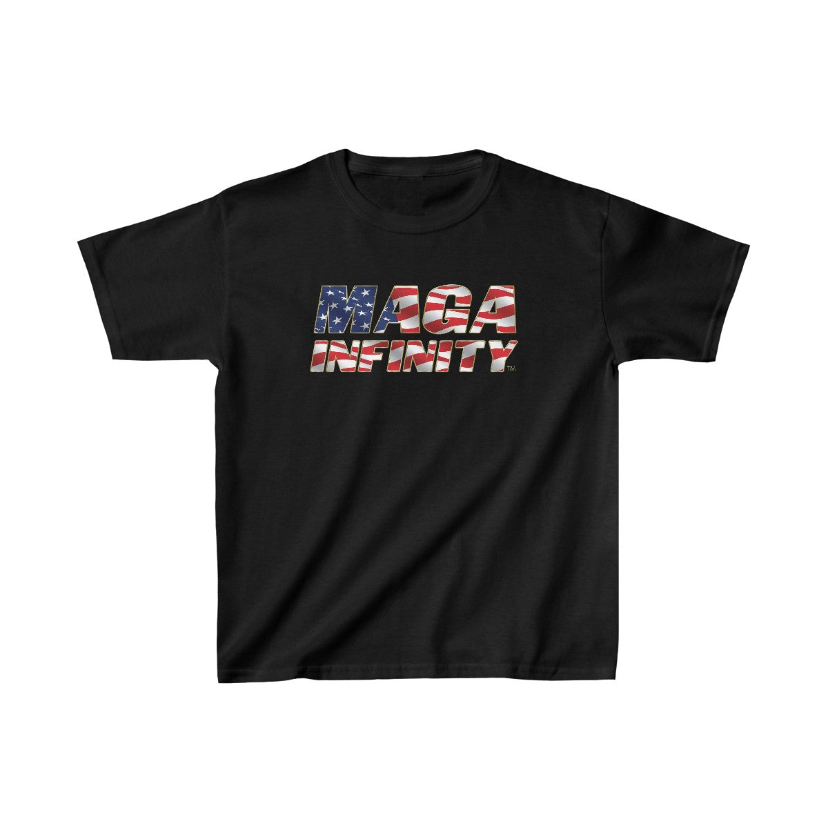 American Flag Two-Sided Kids' T-Shirt – MAGA Infinity Logo & Patriotic Seal