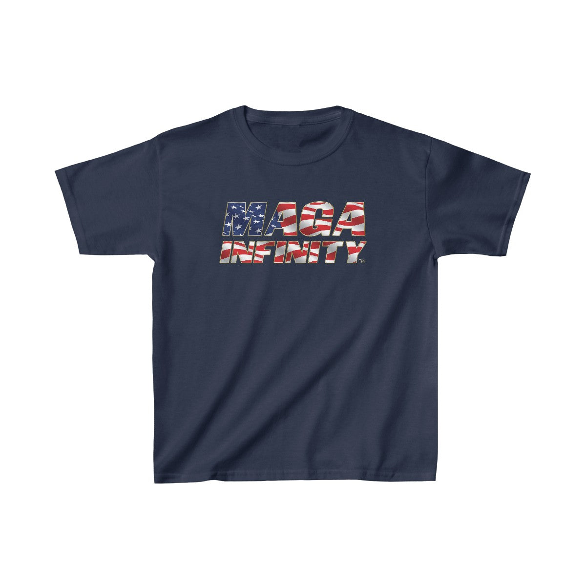 American Flag Two-Sided Kids' T-Shirt – MAGA Infinity Logo & Patriotic Seal