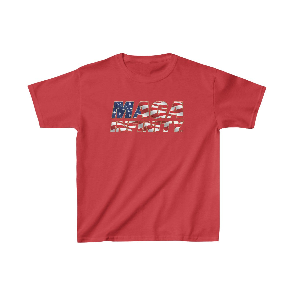 American Flag Two-Sided Kids' T-Shirt – MAGA Infinity Logo & Patriotic Seal