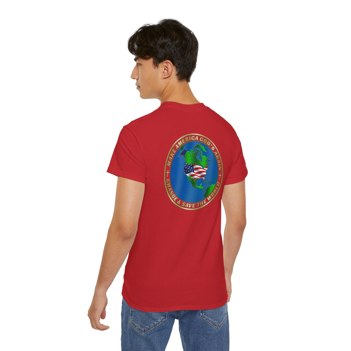 American Flag MAGA Infinity Logo & Seal - Men's T-Shirt