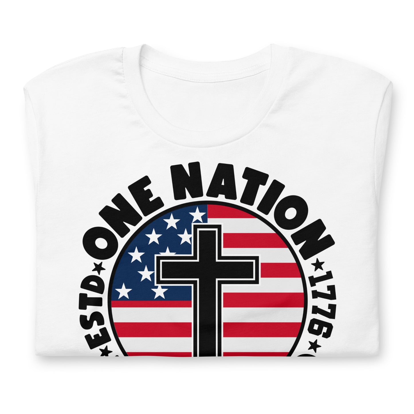 One Nation Under God - Patriotic Christian Men's T-Shirt