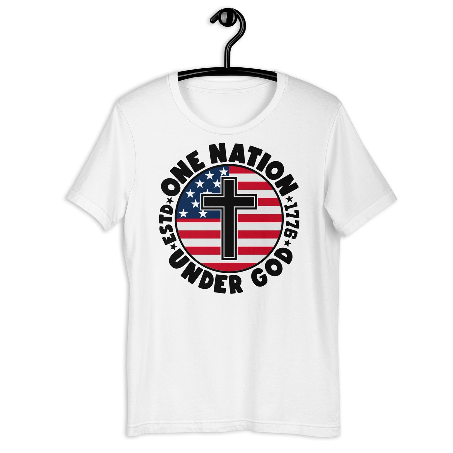 One Nation Under God - Patriotic Christian Men's T-Shirt