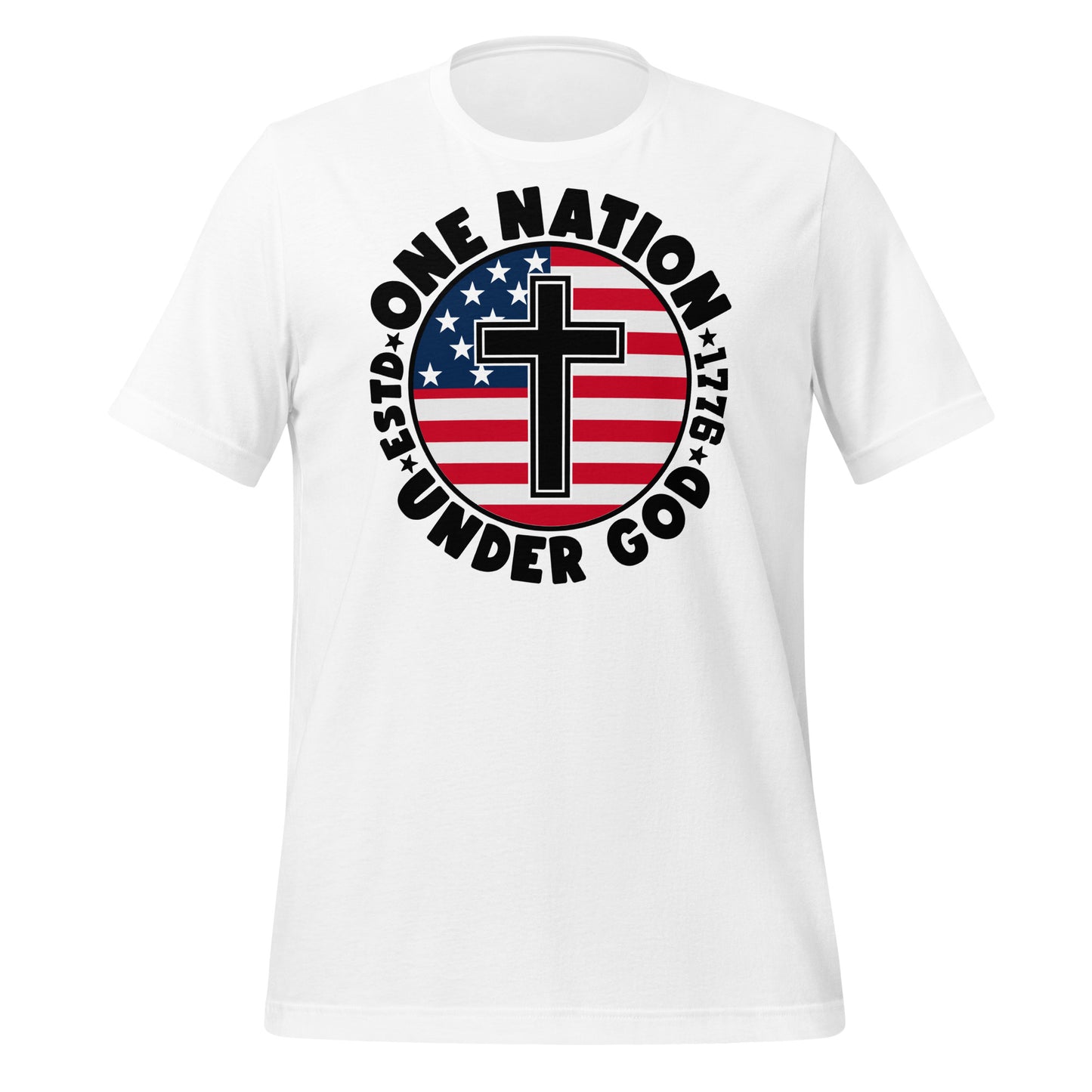 One Nation Under God - Patriotic Christian Men's T-Shirt