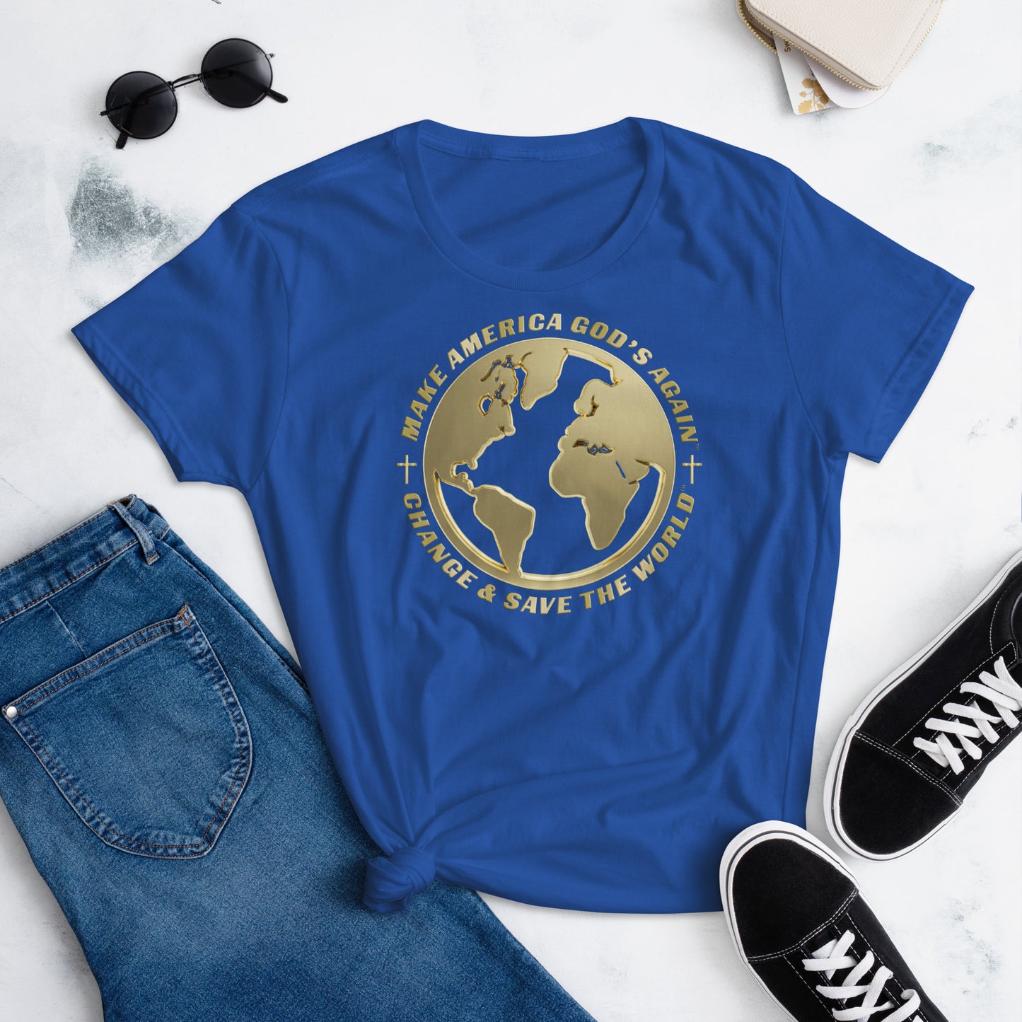 Make America God's Again: Change & Save The World - Women's T-Shirt