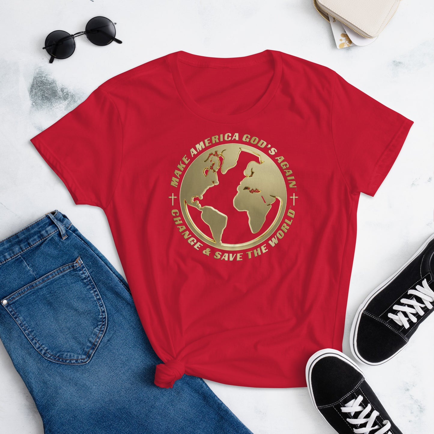 Make America God's Again: Change & Save The World - Women's T-Shirt