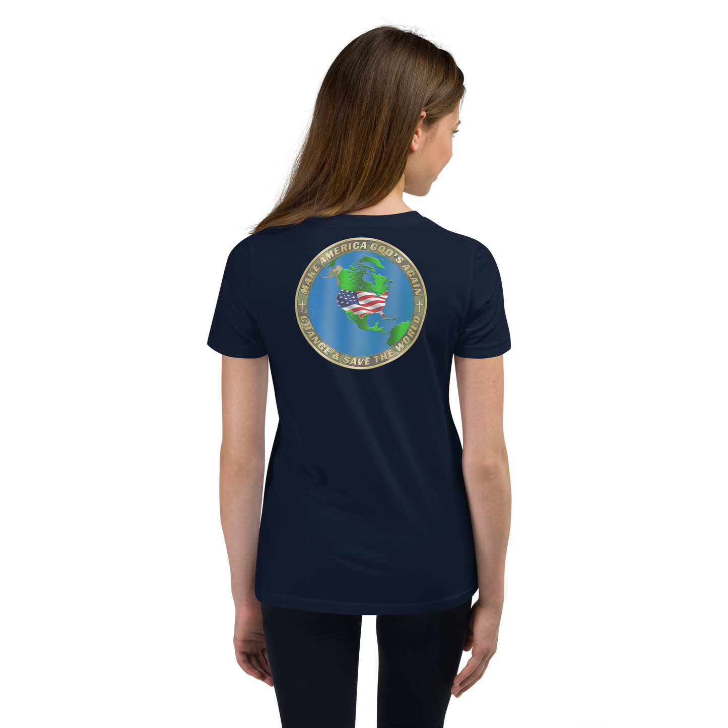Statue of Liberty American Flag Kids' T-Shirt – MAGA Infinity Logo & Seal