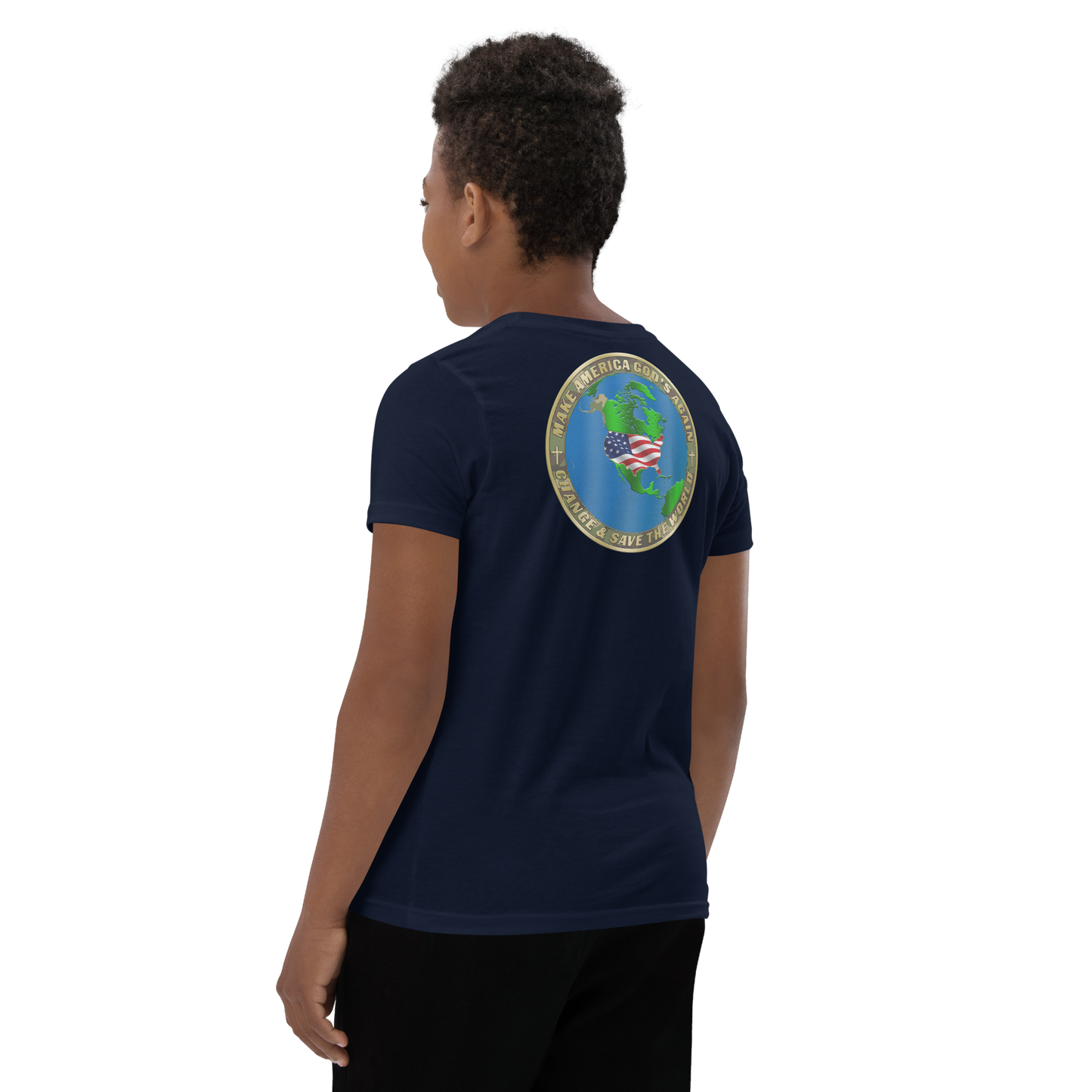 U.S. Constitution Logo & MAGA Infinity Seal - Two-Sided Premium Kids Teeshirt