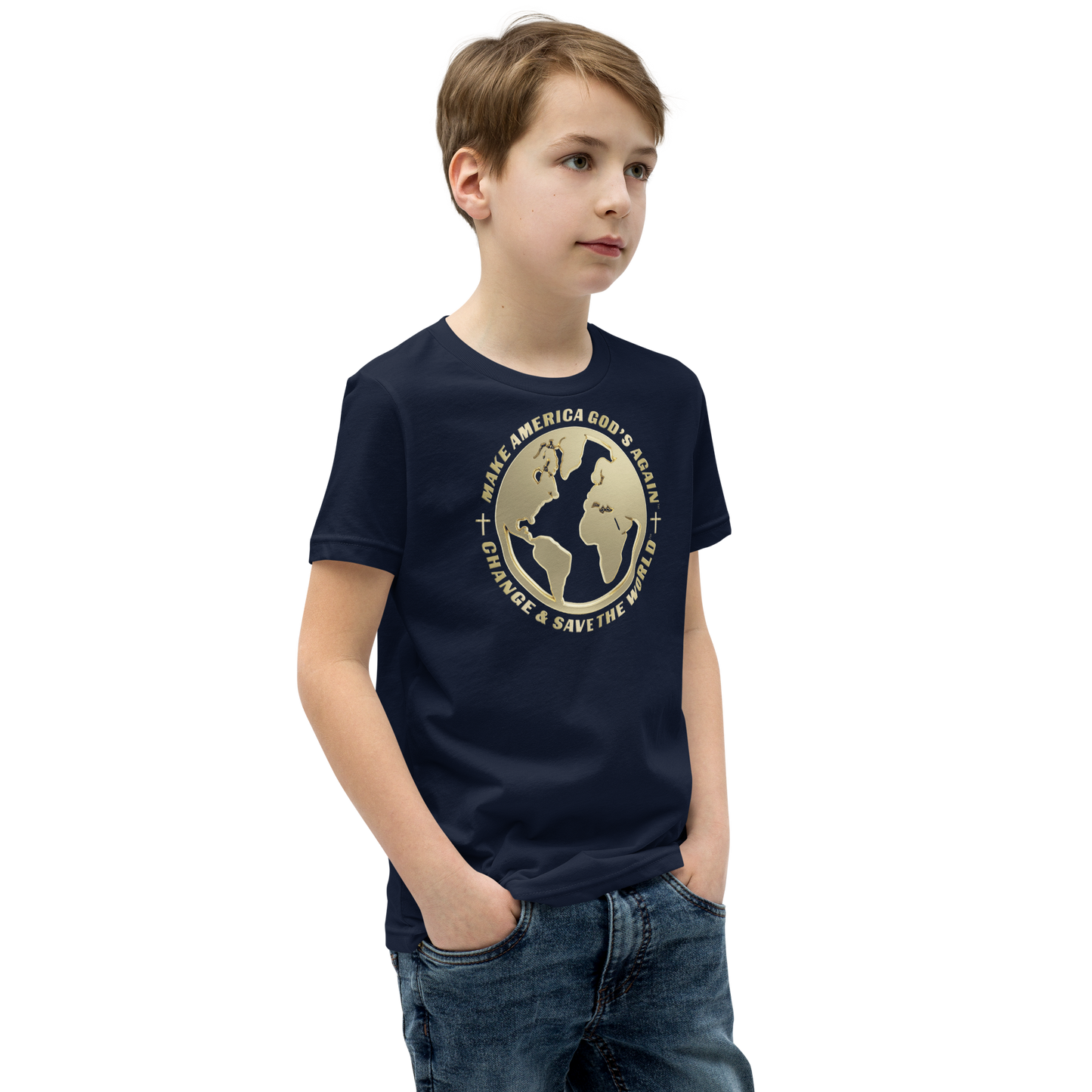 Make America God's Again: Change And Save The World - Premium Kids Teeshirt