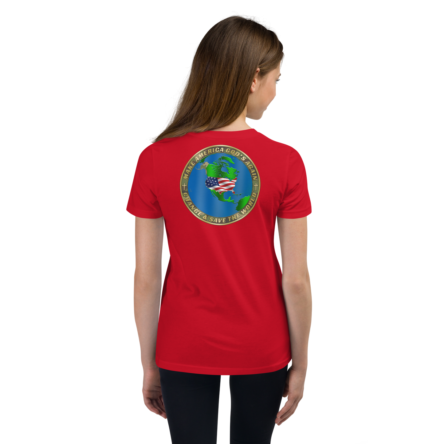 U.S. Constitution Logo & MAGA Infinity Seal - Two-Sided Premium Kids Teeshirt