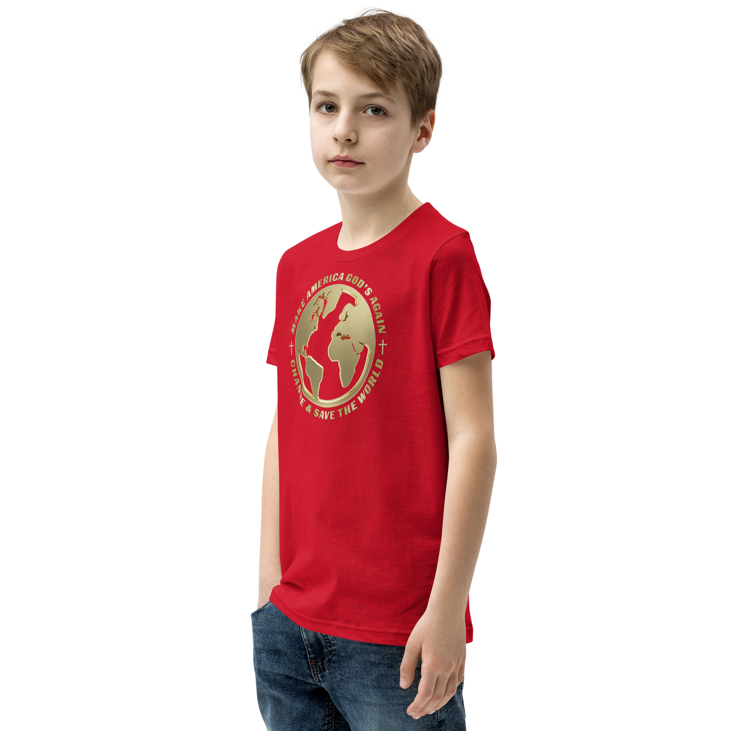 Make America God's Again: Change And Save The World - Premium Kids Teeshirt