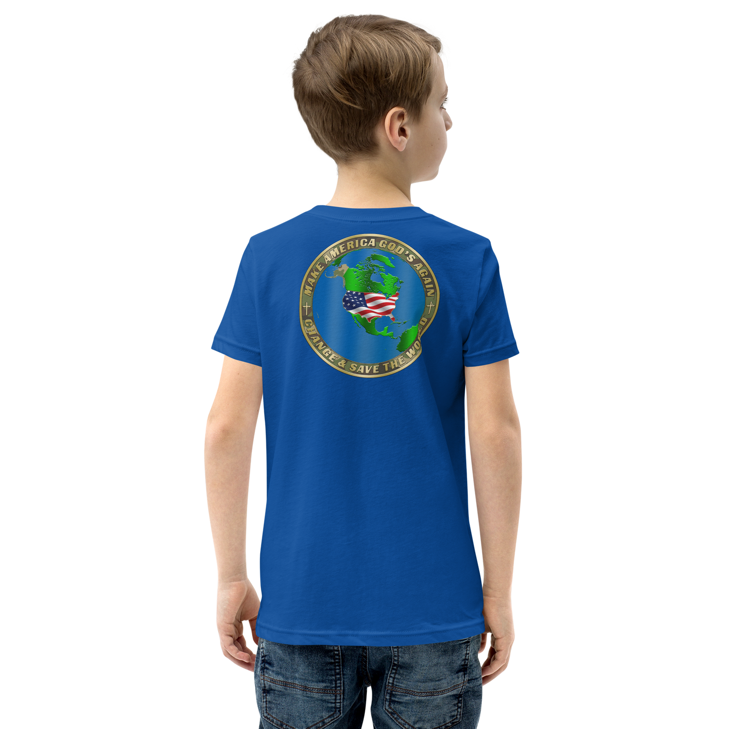 U.S. Constitution Logo & MAGA Infinity Seal - Two-Sided Premium Kids Teeshirt