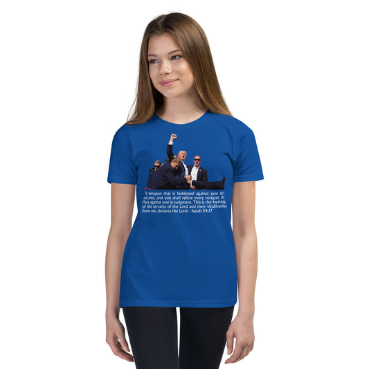 President Trump And Isaiah 54:17 Bible Verse - Kids' T-Shirt