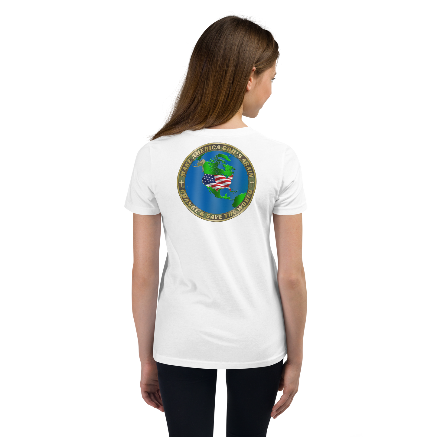Mount Rushmore Logo & MAGA Infinity Seal - Two Sided Premium Kids Teeshirt