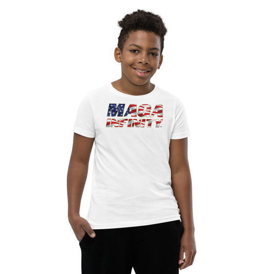 American Flag Two-Sided Kids' T-Shirt – MAGA Infinity Logo & Patriotic Seal