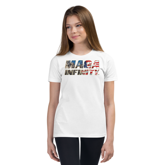 Mount Rushmore Logo & MAGA Infinity Seal - Two Sided Premium  Kids Teeshirt