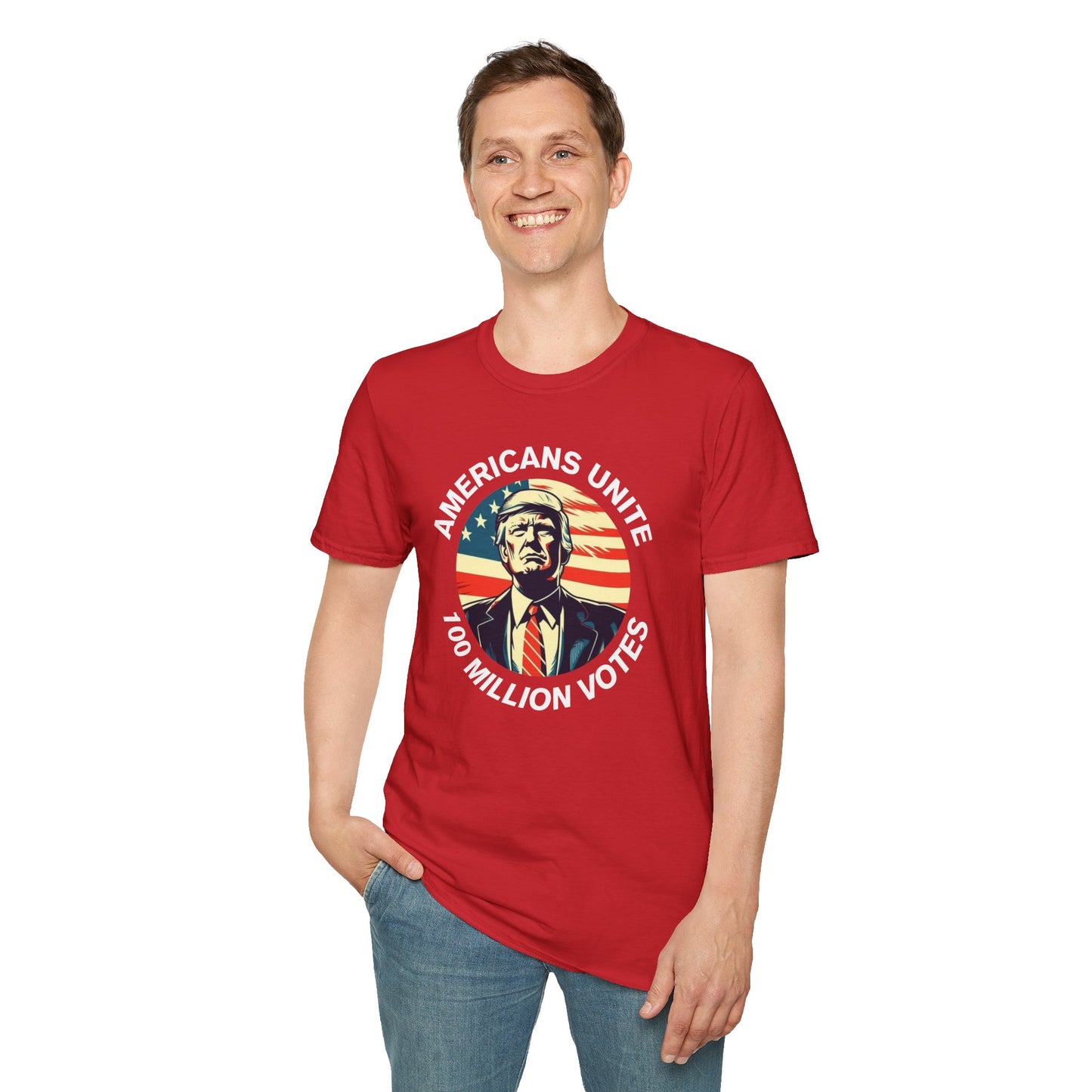 American's Unite - 100 Million Votes For Trump Men's T-Shirt - Design 7