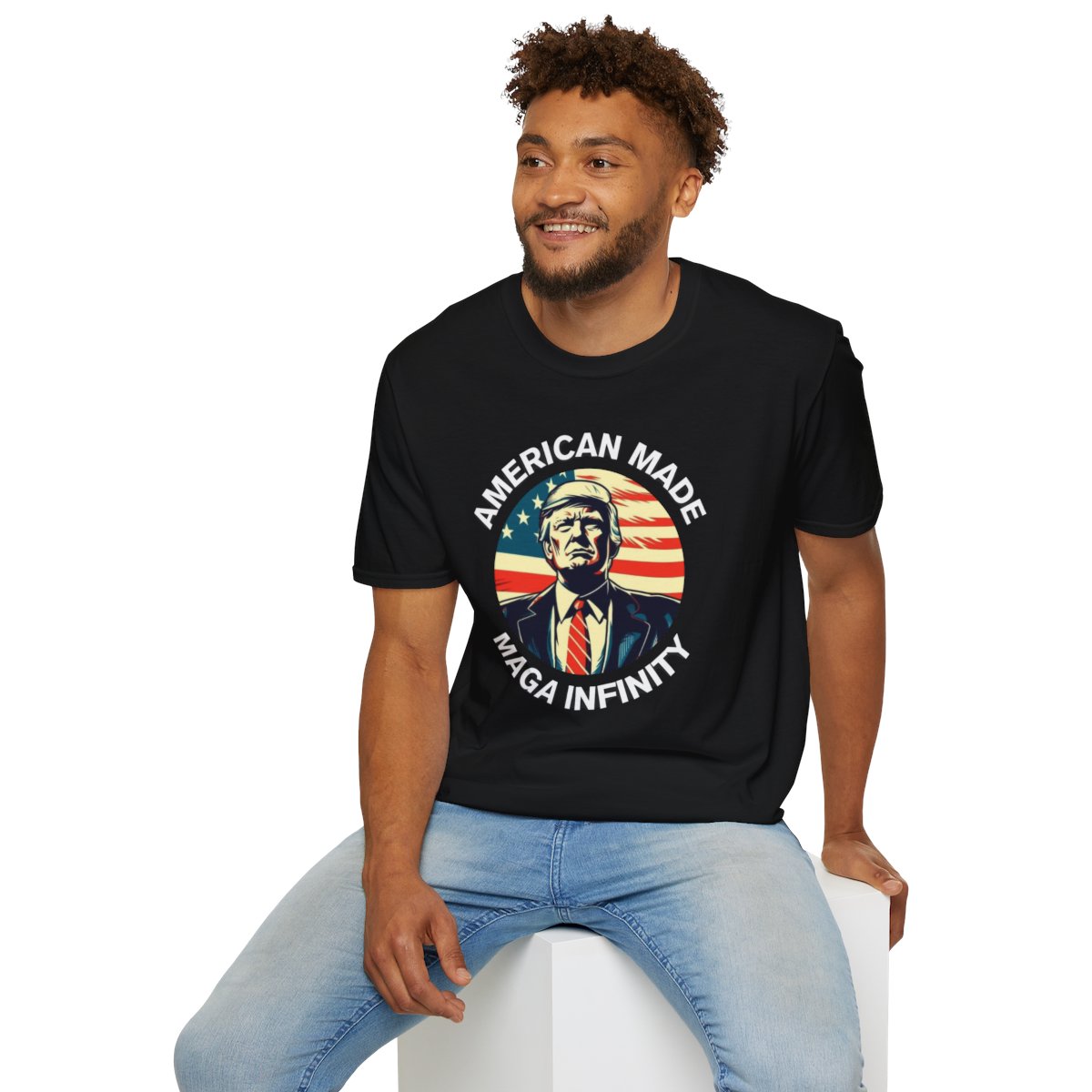 Trump - American Made, MAGA Infinity -  Men's T-Shirt