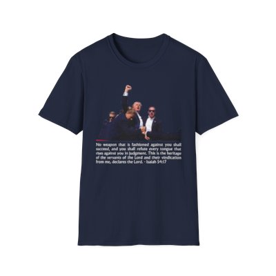 President Trump And Isaiah 54:17 Bible Verse - Men's T-Shirt