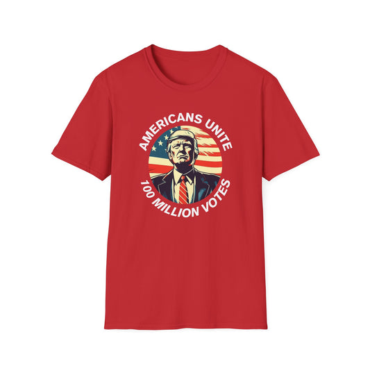 American's Unite - 100 Million Votes For Trump Men's T-Shirt - Design 7