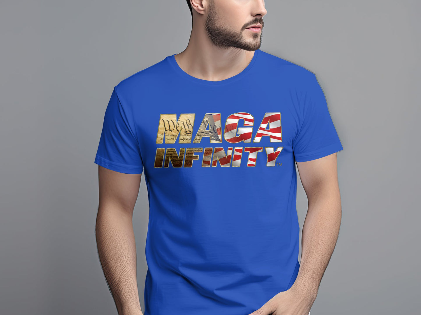 US Constitution MAGA Infinity Logo & Seal - Men's T-Shirt