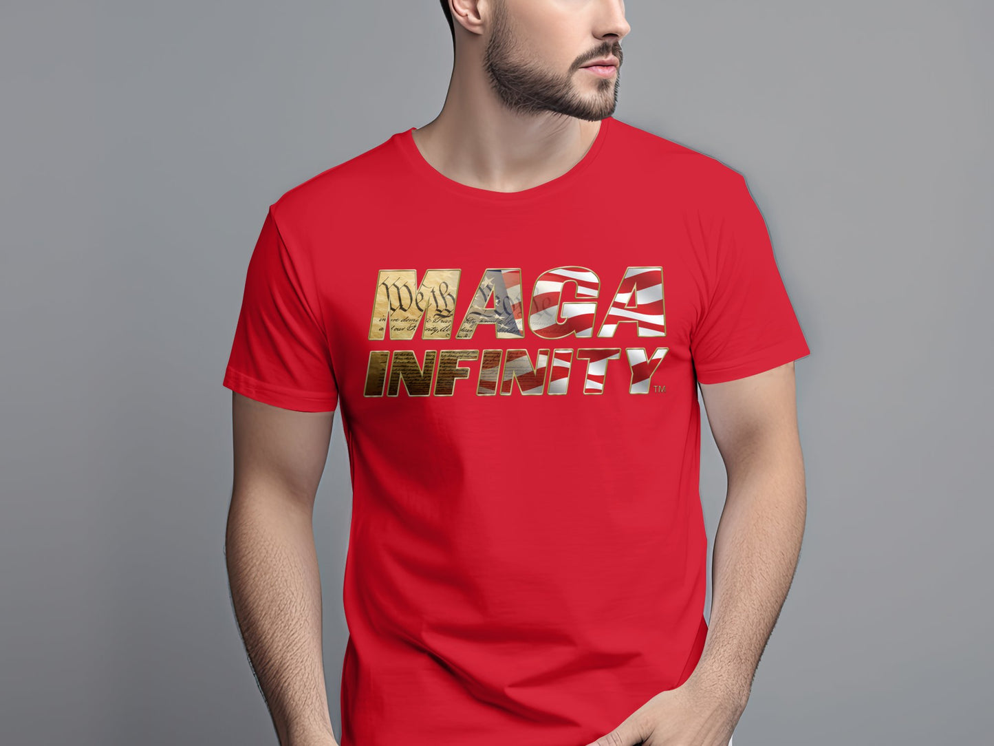 MAGA Infinity US Constitution Logo - Men's T-Shirt