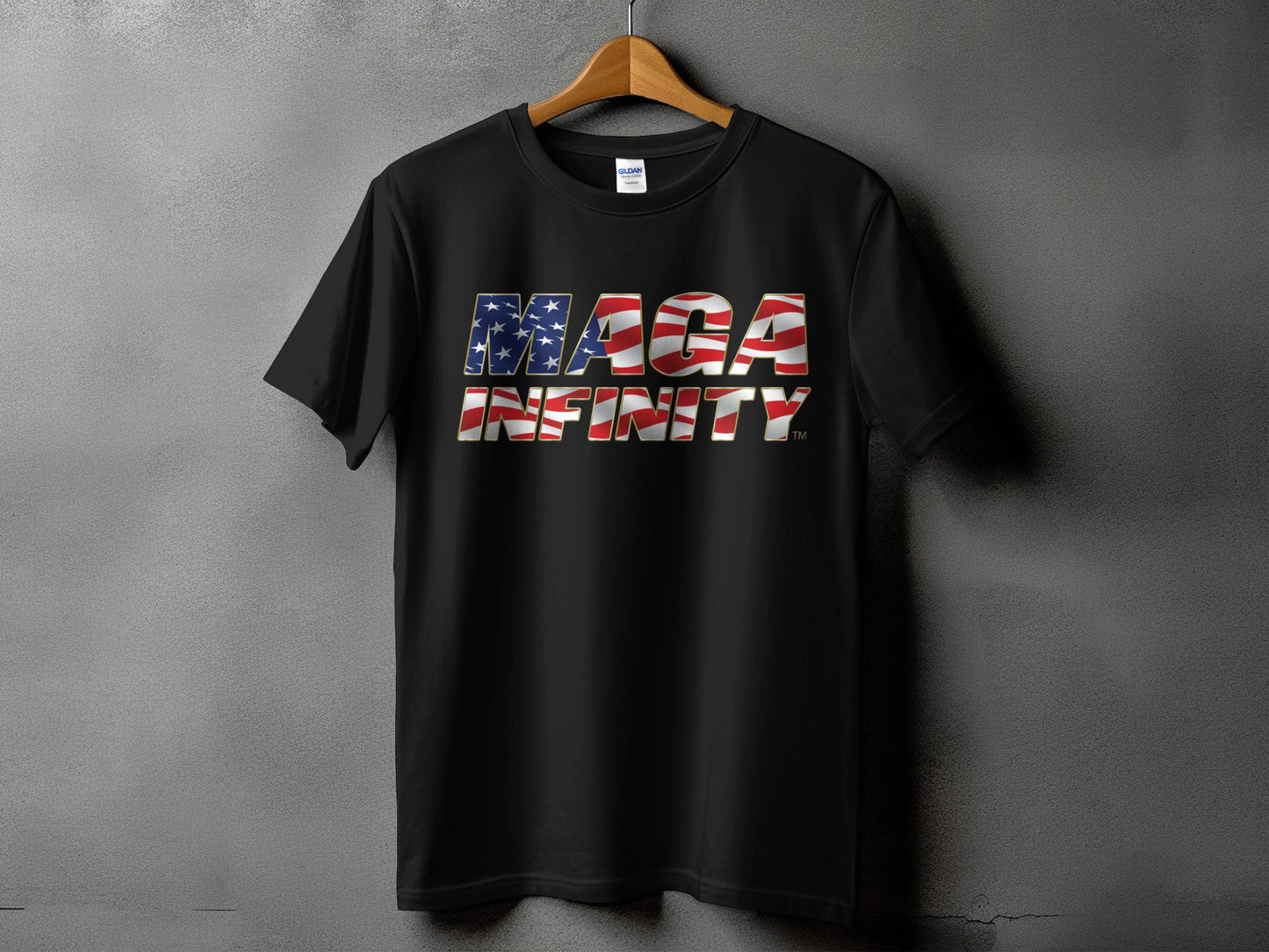 MAGA Infinity American Flag Logo - Men's T-Shirt