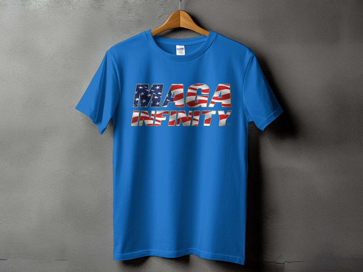 American Flag MAGA Infinity Logo & Seal - Men's T-Shirt