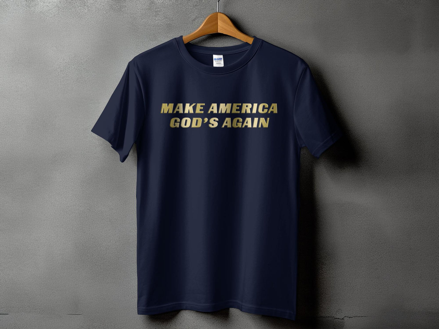 Make America God's Again In Gold Lettering - Men's T-Shirt