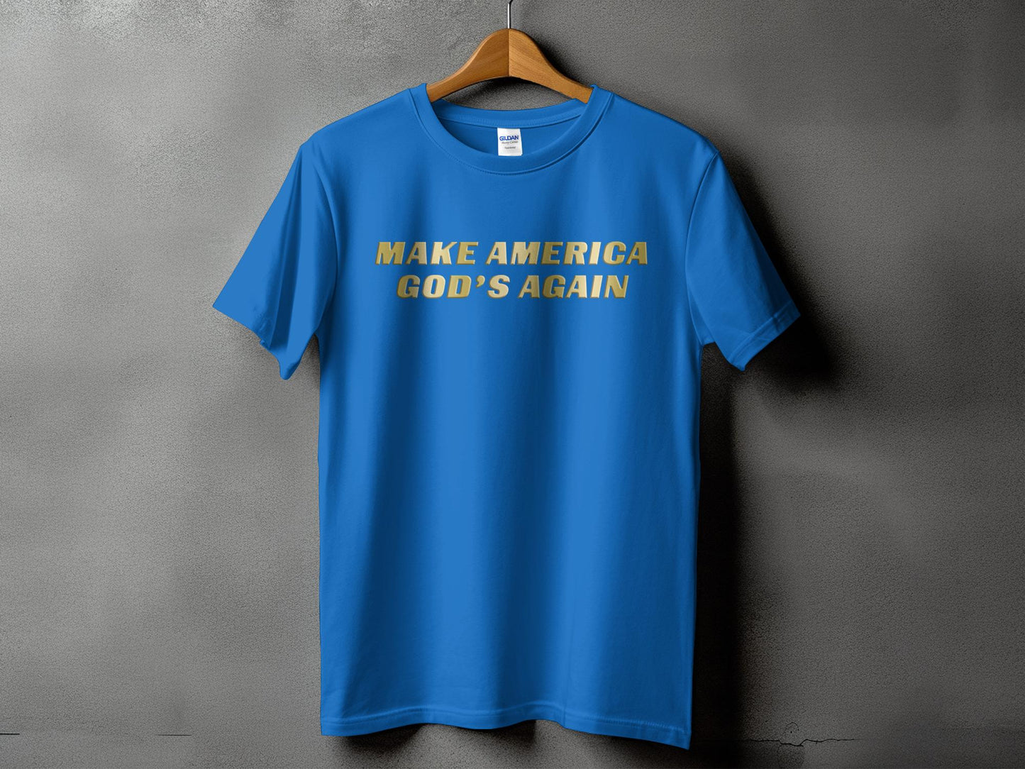 Make America God's Again In Gold Lettering - Men's T-Shirt