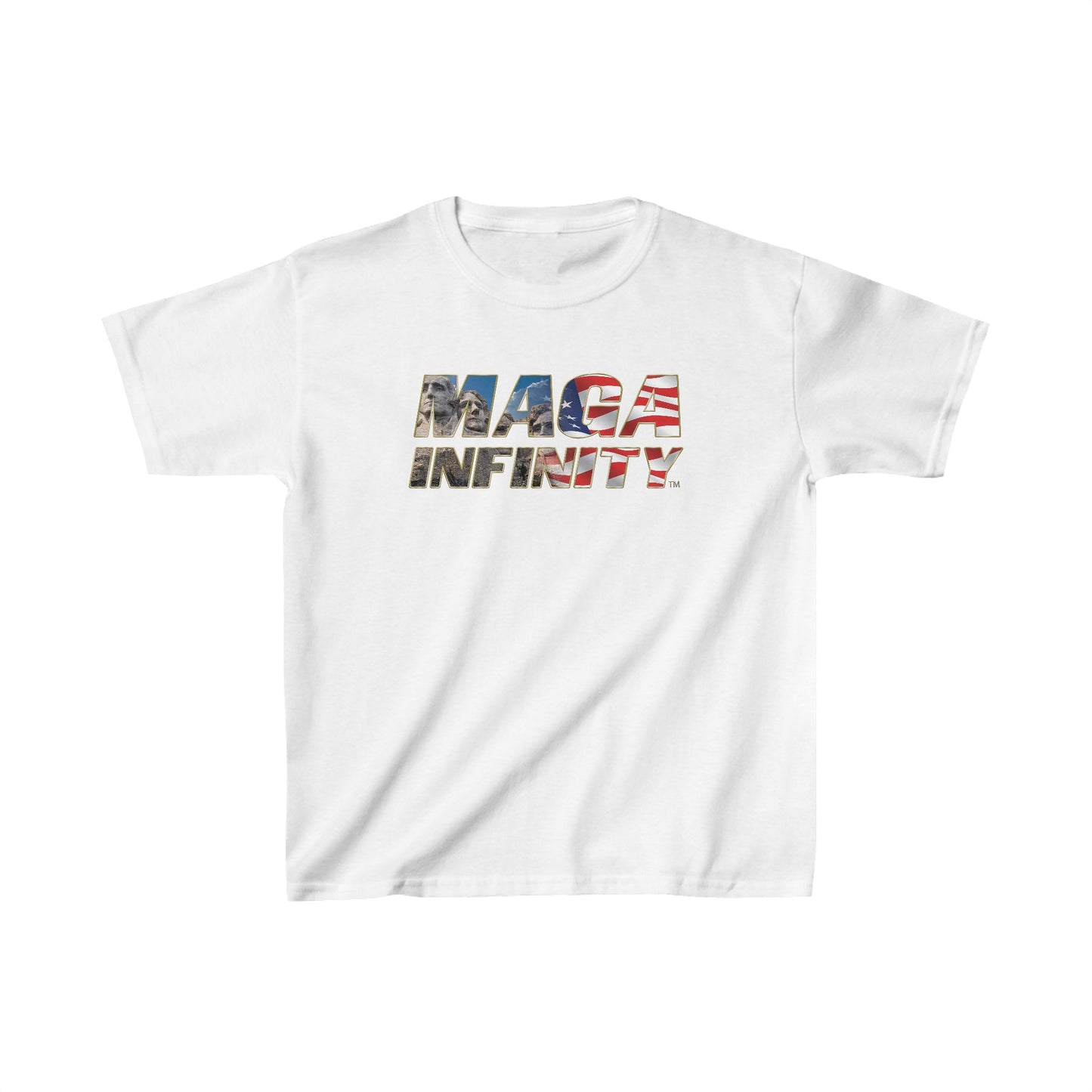 MAGA Infinity Mount Rushmore Logo - Premium  Kids Teeshirt