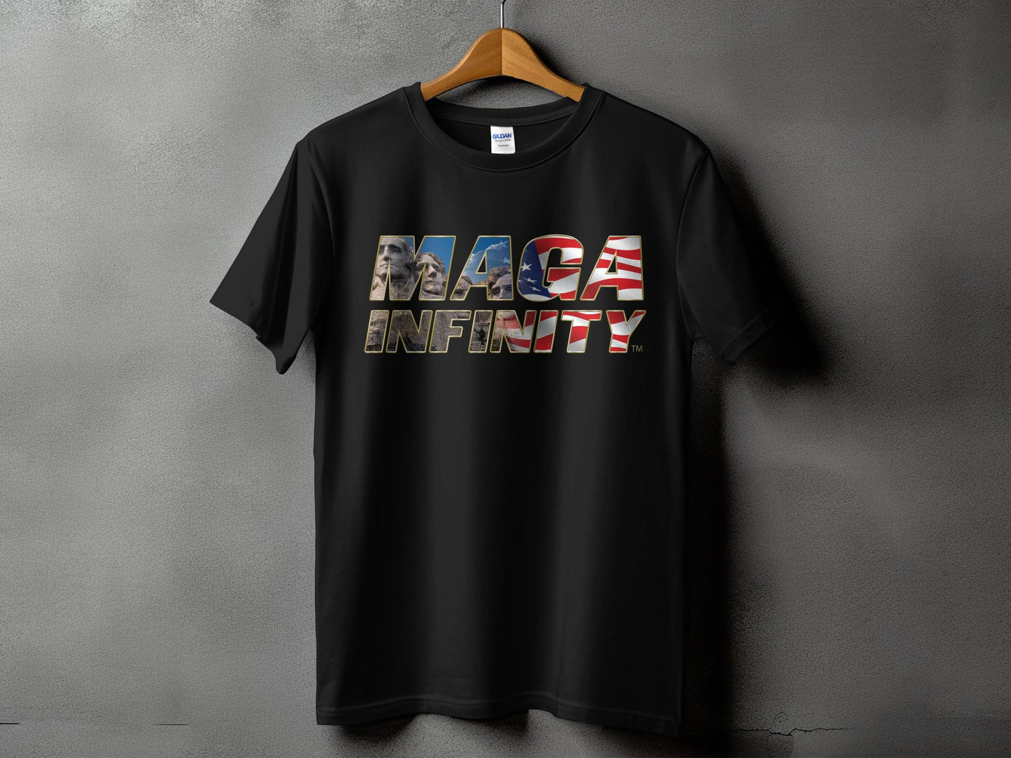 Mount Rushmore MAGA Infinity Logo & Seal - Men's T-Shirt