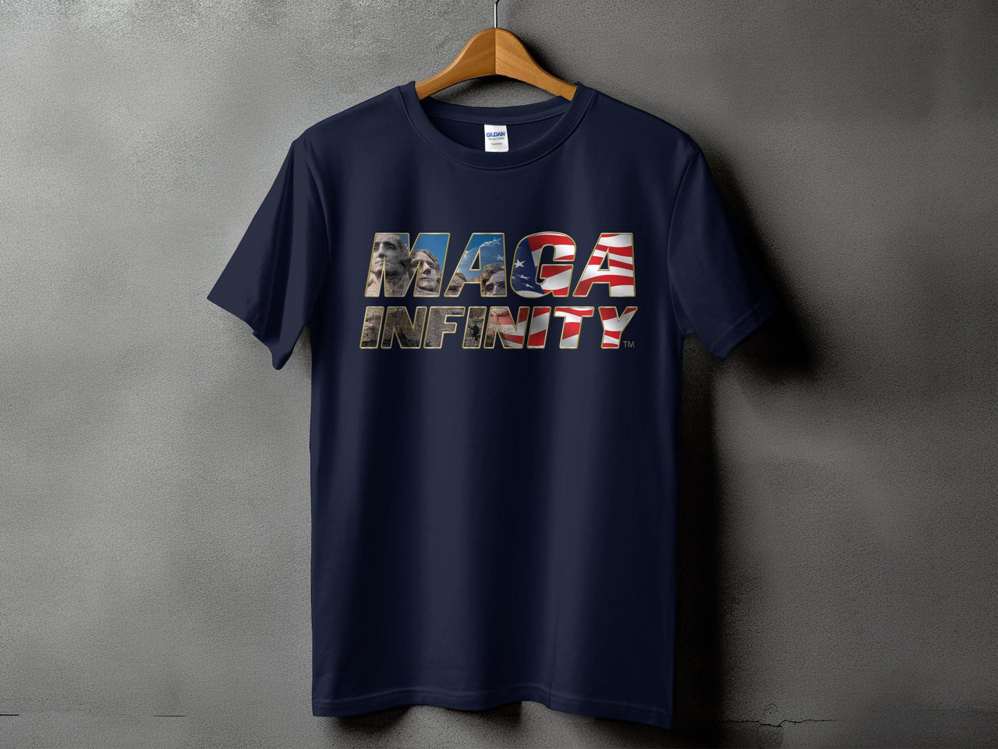 MAGA Infinity Mount Rushmore Logo - Men's T-Shirt