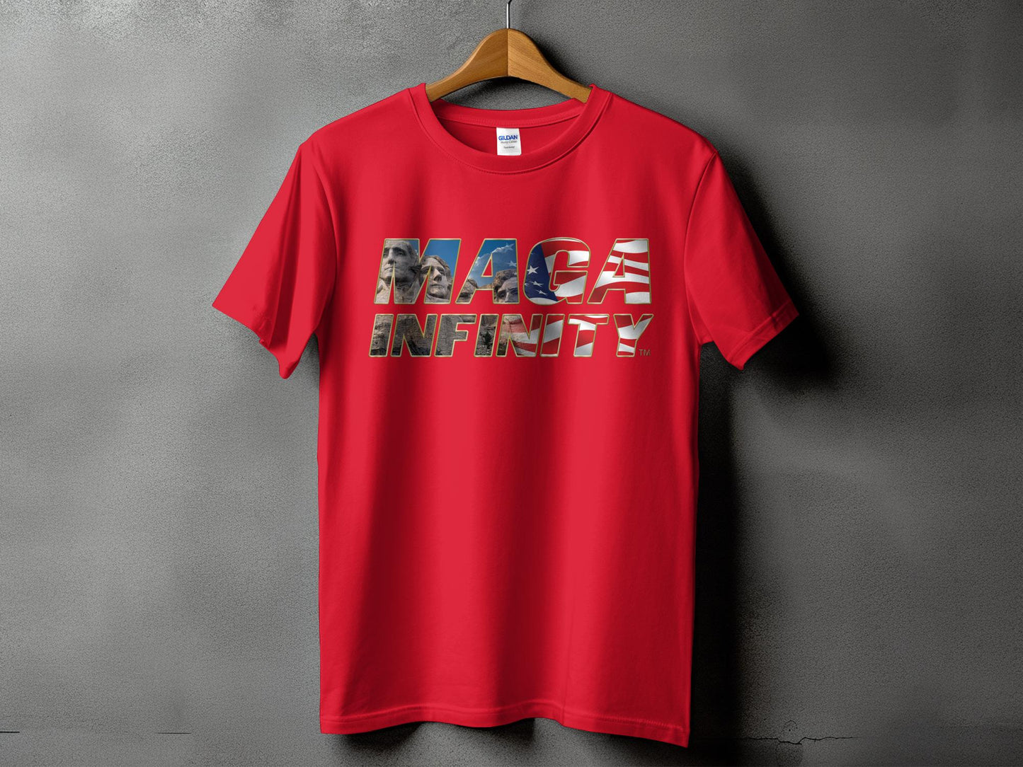 MAGA Infinity Mount Rushmore Logo - Men's T-Shirt