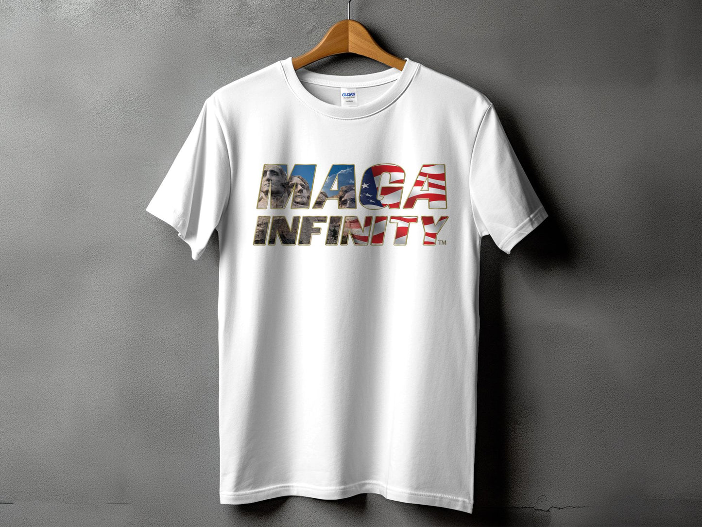 Mount Rushmore MAGA Infinity Logo & Seal - Men's T-Shirt