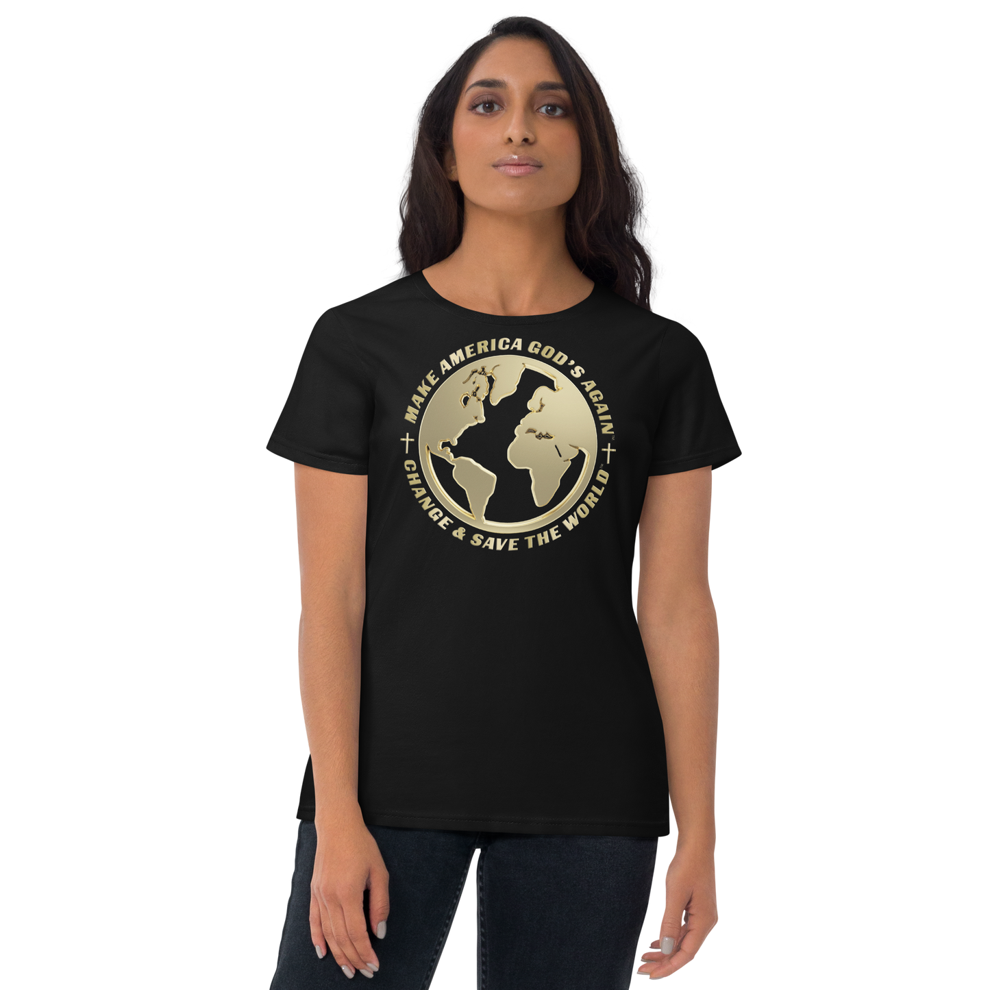 Make America God's Again - Change & Save The World - Premium Women's Teeshirt