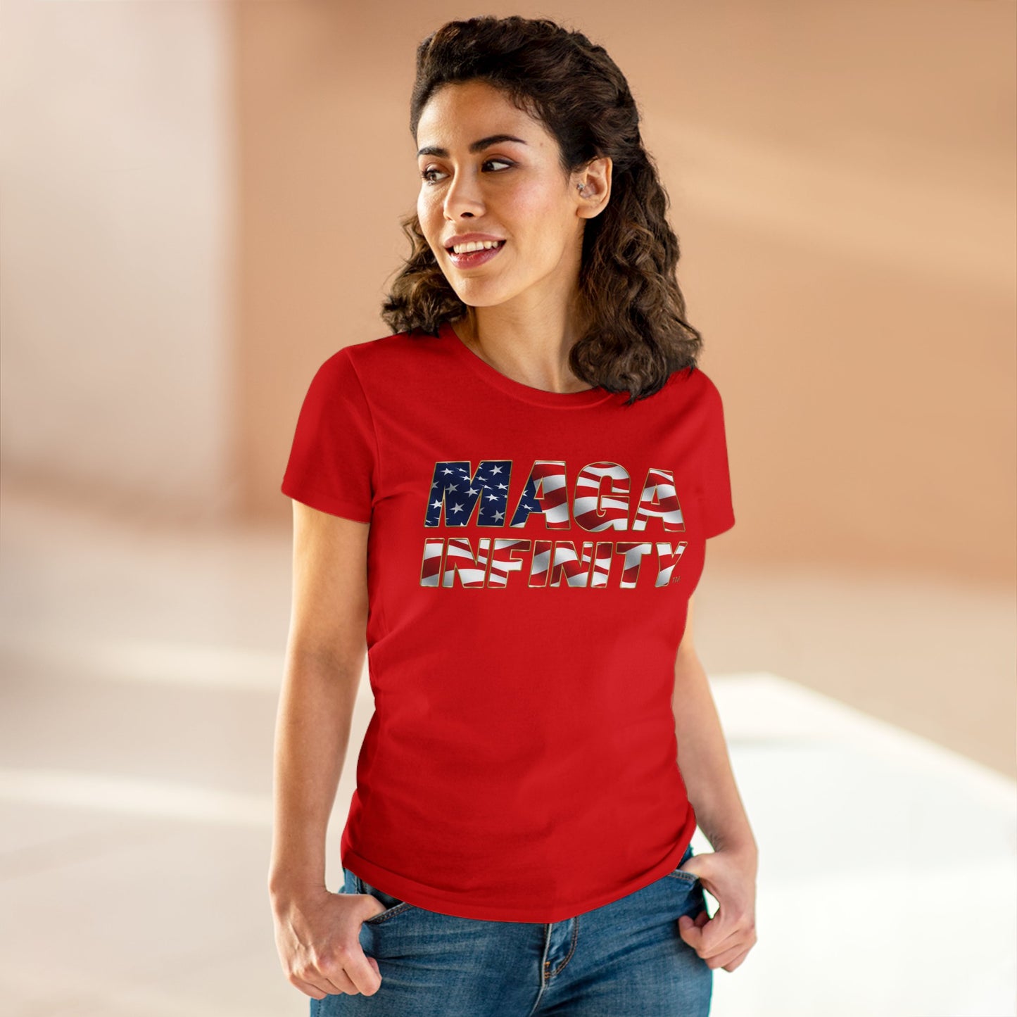 American Flag Logo & Patriotic Seal - Women's T-Shirt – Front & Back Print