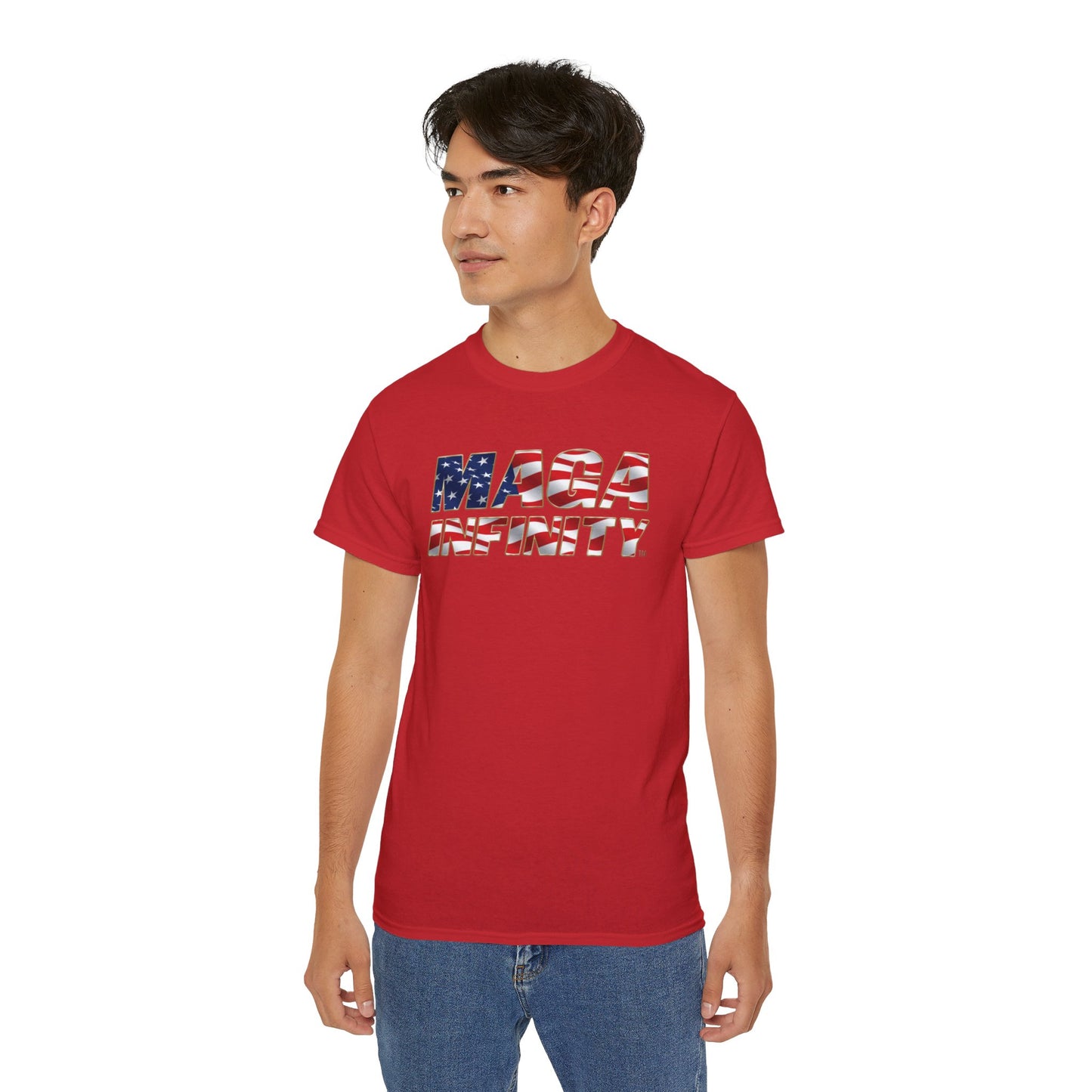 American Flag MAGA Infinity Logo & Seal - Men's T-Shirt