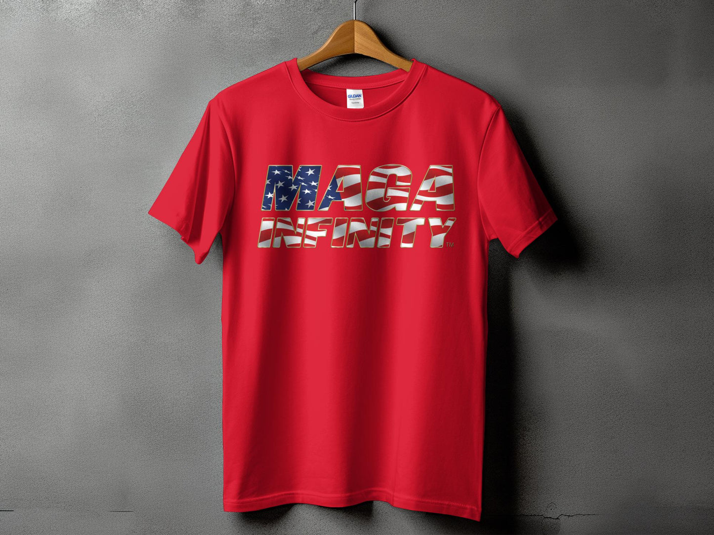 MAGA Infinity American Flag Logo - Men's T-Shirt