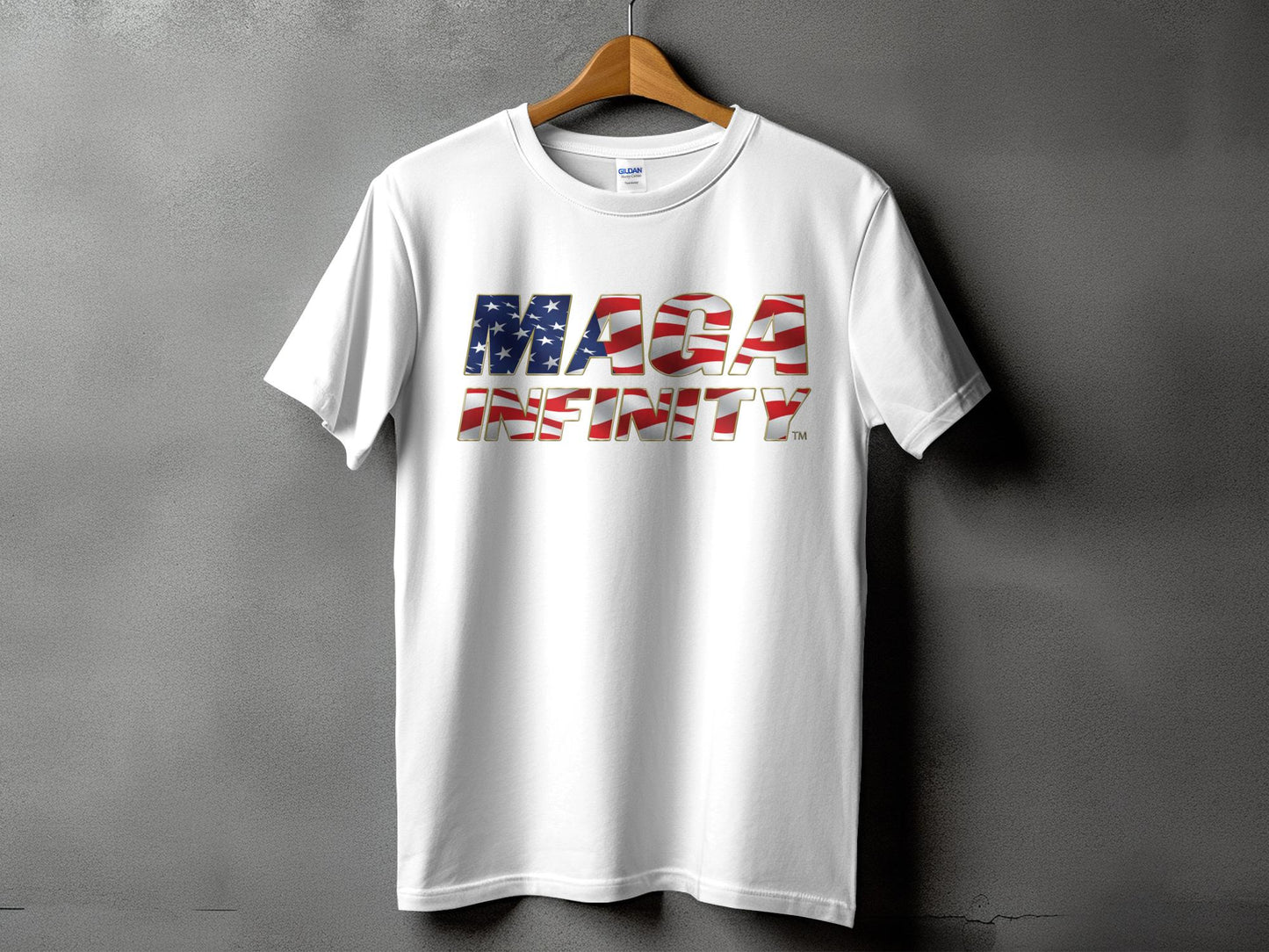 MAGA Infinity American Flag Logo - Men's T-Shirt