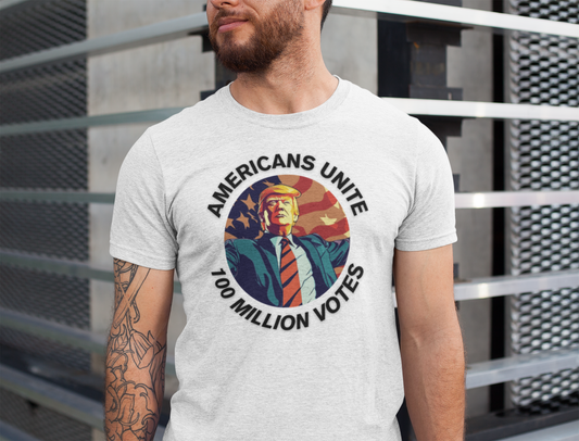 American's Unite - 100 Million Votes For Trump Men's T-Shirt - Design 3