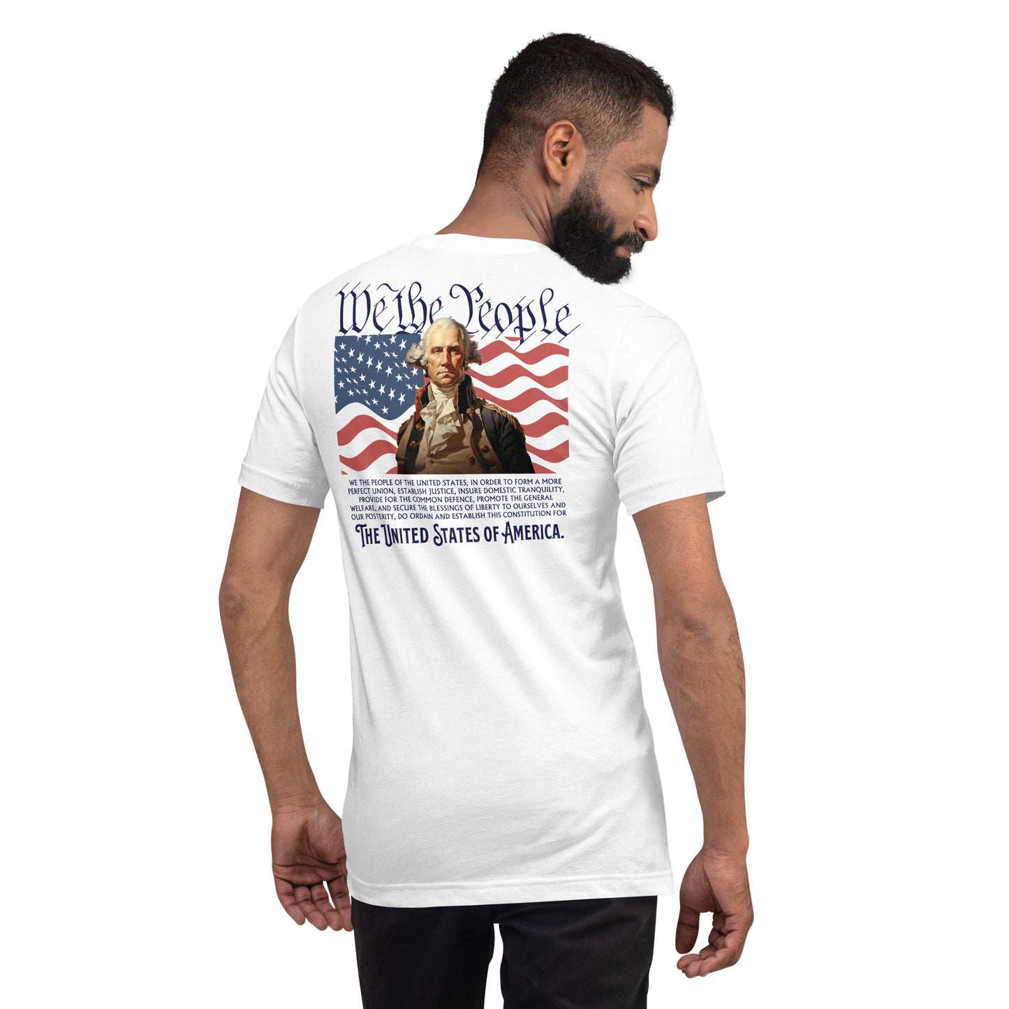 We The People & George Washington - Patriotic Men's T-Shirt