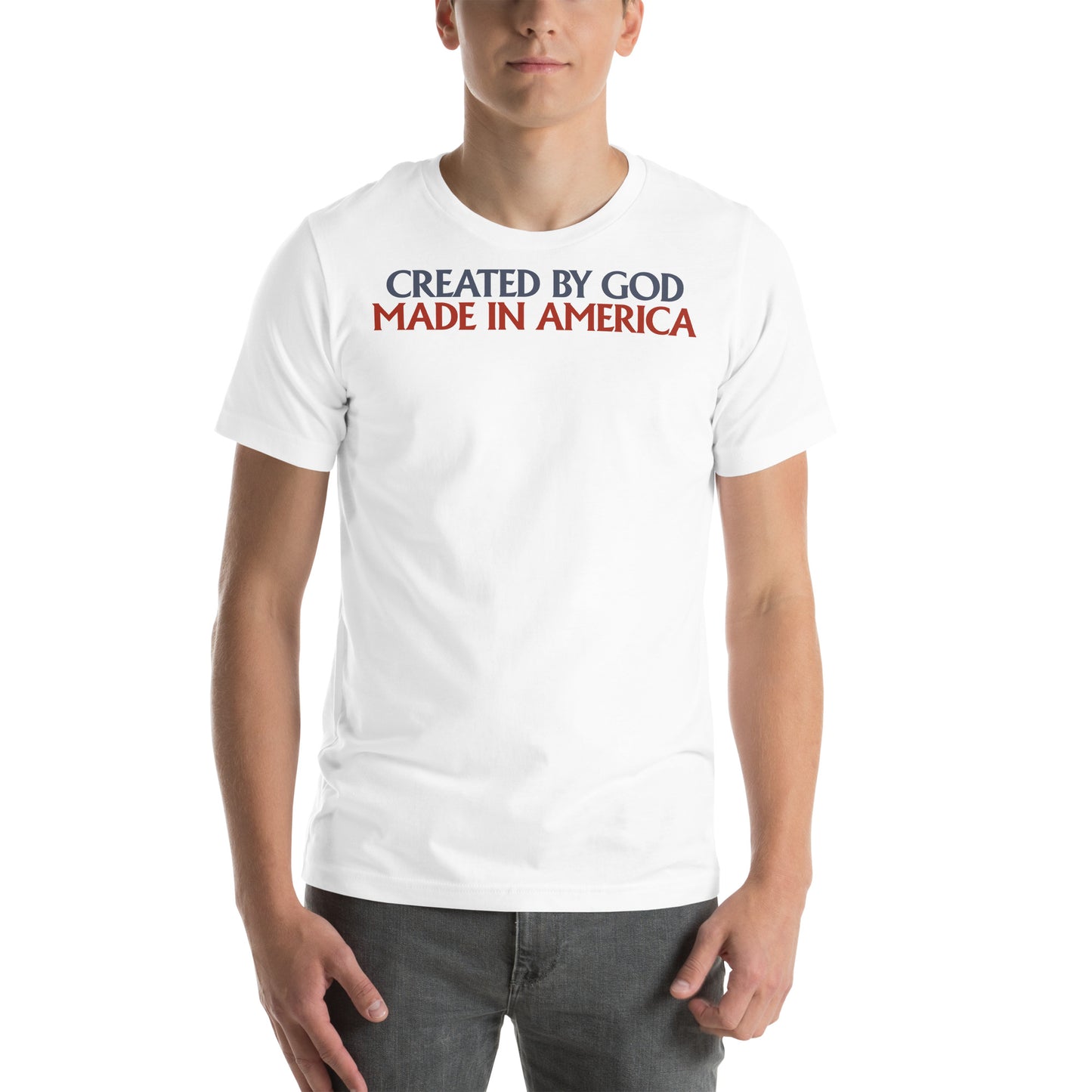 Created By God, Made In America - Men's T-Shirt