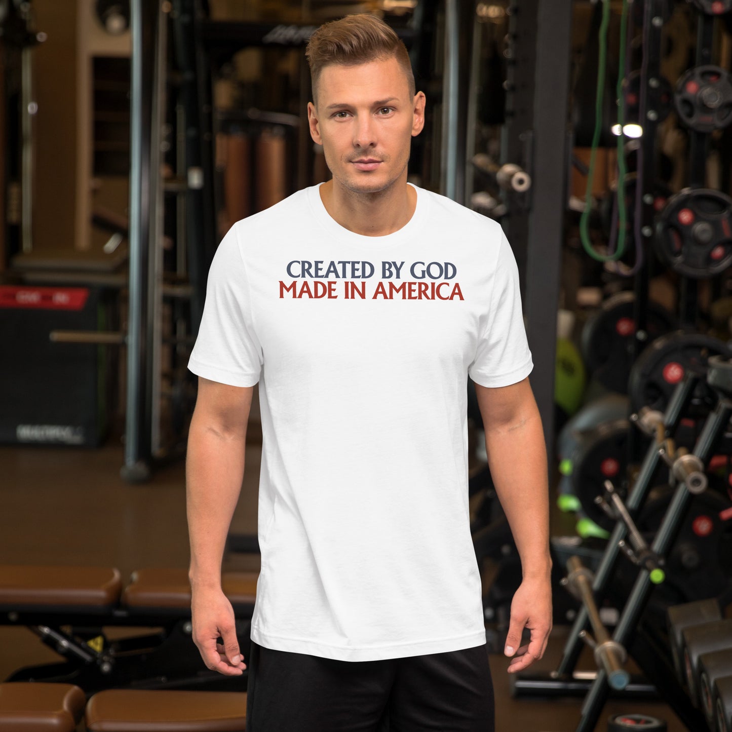 Created By God, Made In America - Men's T-Shirt