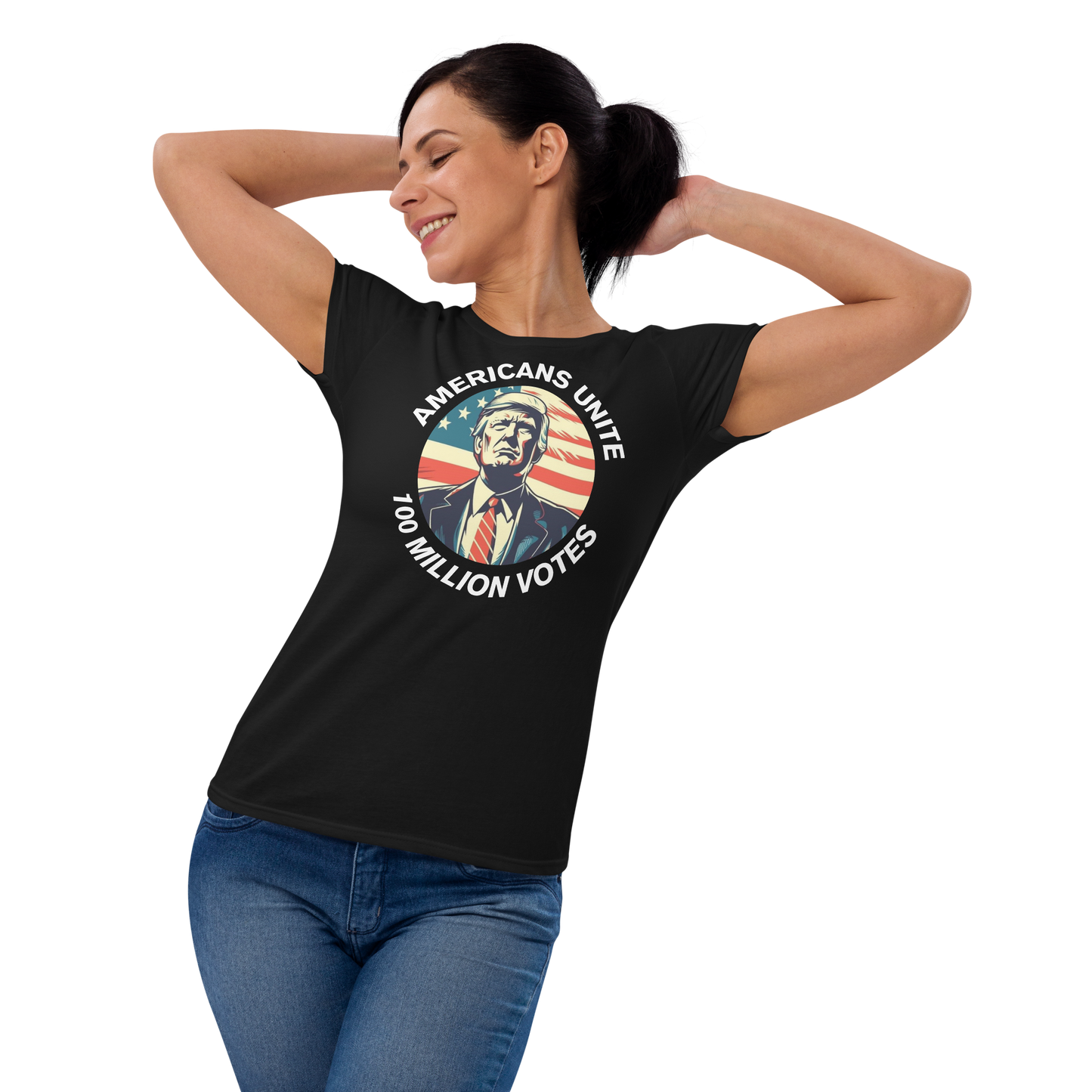 American's Unite, 100 Million Votes For Trump - Women's T-Shirt - Design 7